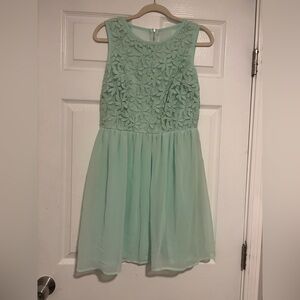 Xhilaration Light Green Floral Dress